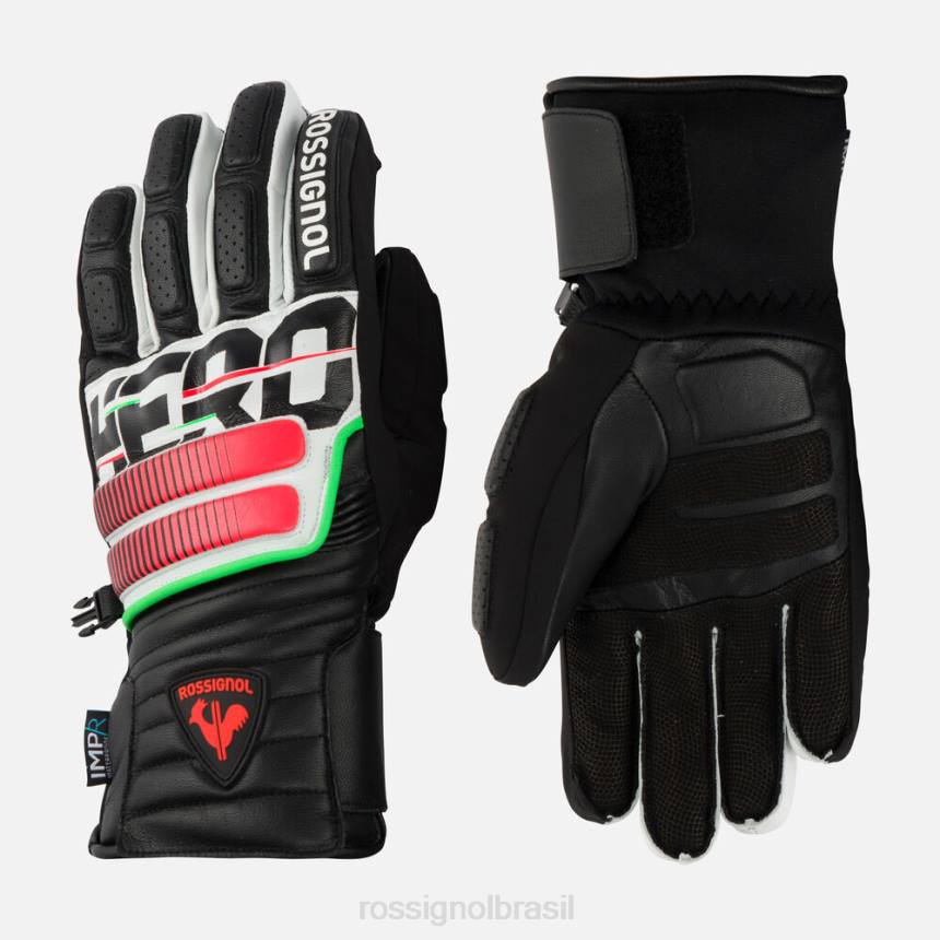 acessórios Rossignol luvas de esqui impermeáveis ​​de couro hero race preto homens XP60669