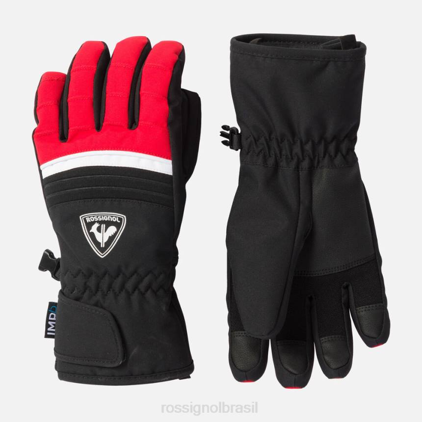 acessórios Rossignol luvas impermeáveis ​​​​de tecnologia vermelho esportivo juniores XP601165