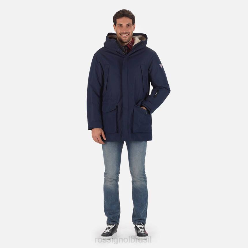 topos Rossignol jaqueta parka azul marinho homens XP60524