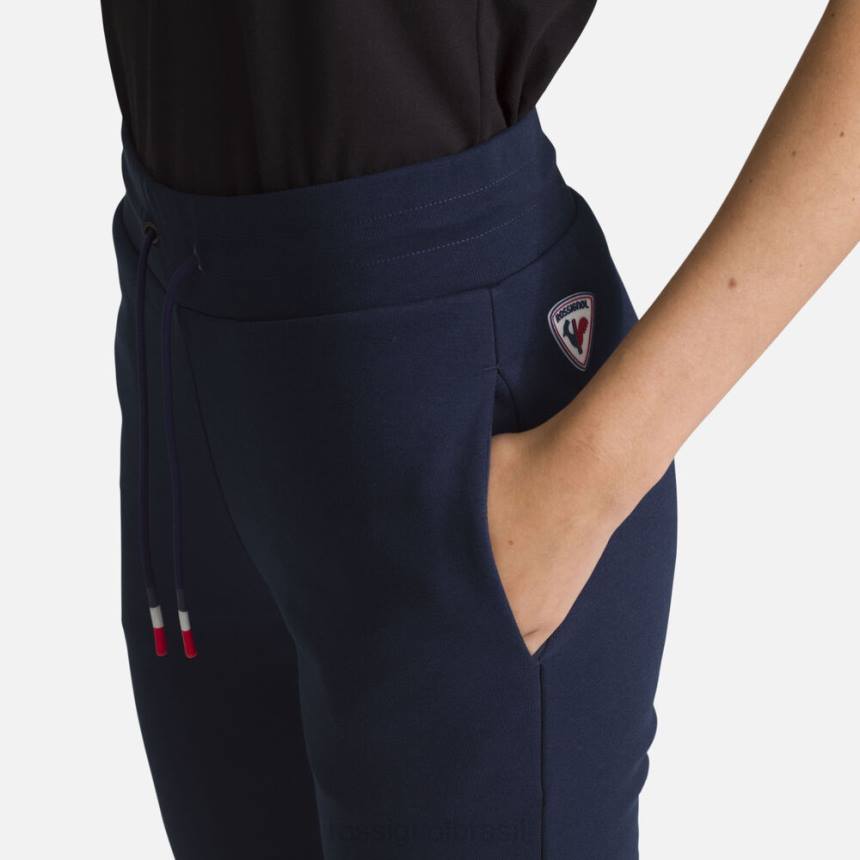 partes inferiores Rossignol calça de algodão com logo azul marinho mulheres XP60886