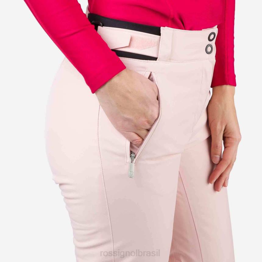 partes inferiores Rossignol calça de esqui rosa pó mulheres XP60782