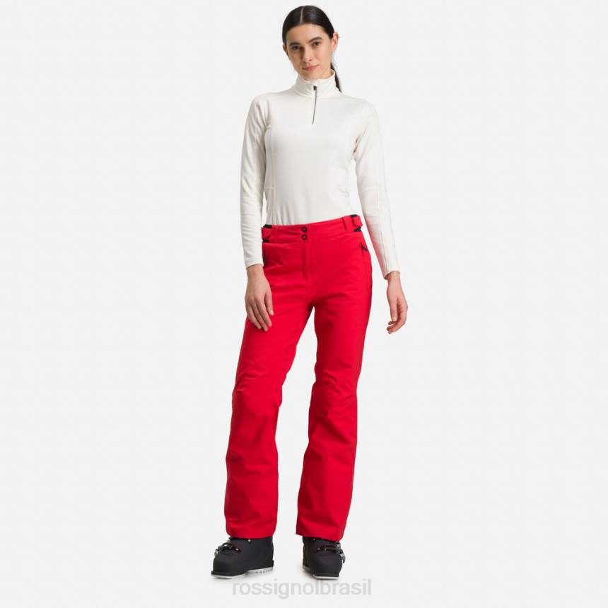 partes inferiores Rossignol calça de esqui vermelho esportivo mulheres XP60774