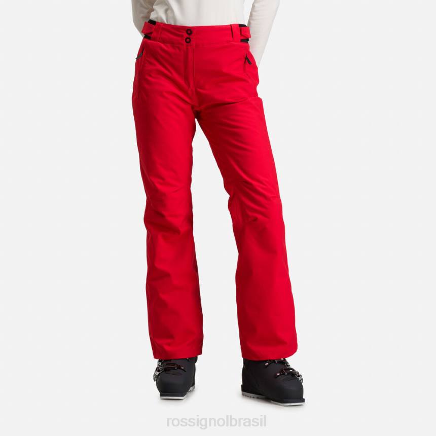 partes inferiores Rossignol calça de esqui vermelho esportivo mulheres XP60774