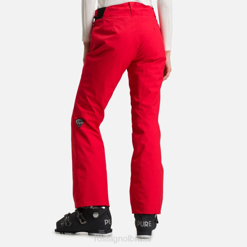 partes inferiores Rossignol calça de esqui vermelho esportivo mulheres XP60774