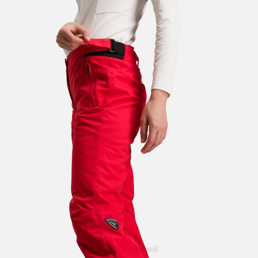 partes inferiores Rossignol calça de esqui vermelho esportivo mulheres XP60774