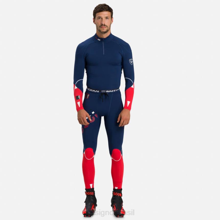 partes inferiores Rossignol meia-calça de corrida de compressão infini azul marinho homens XP60622