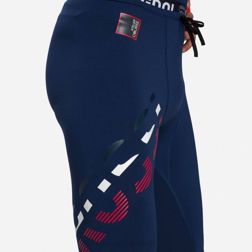 partes inferiores Rossignol meia-calça de corrida de compressão infini azul marinho homens XP60622