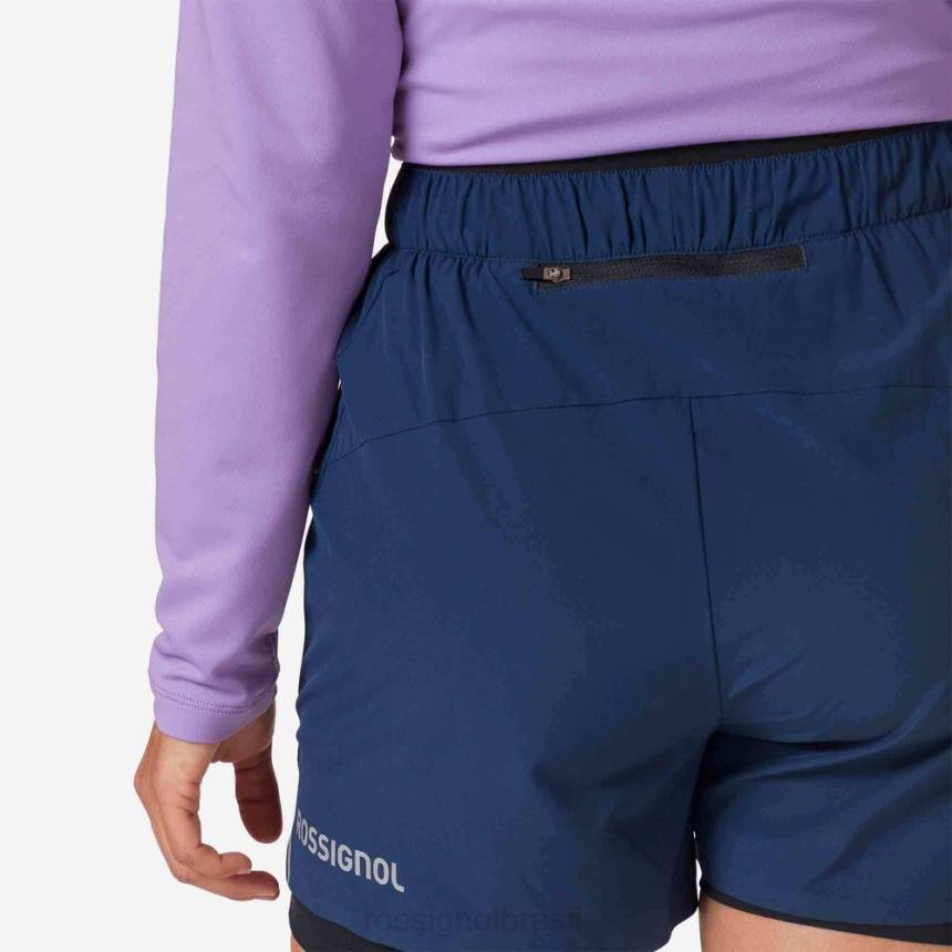 partes inferiores Rossignol shorts de corrida azul marinho mulheres XP60721