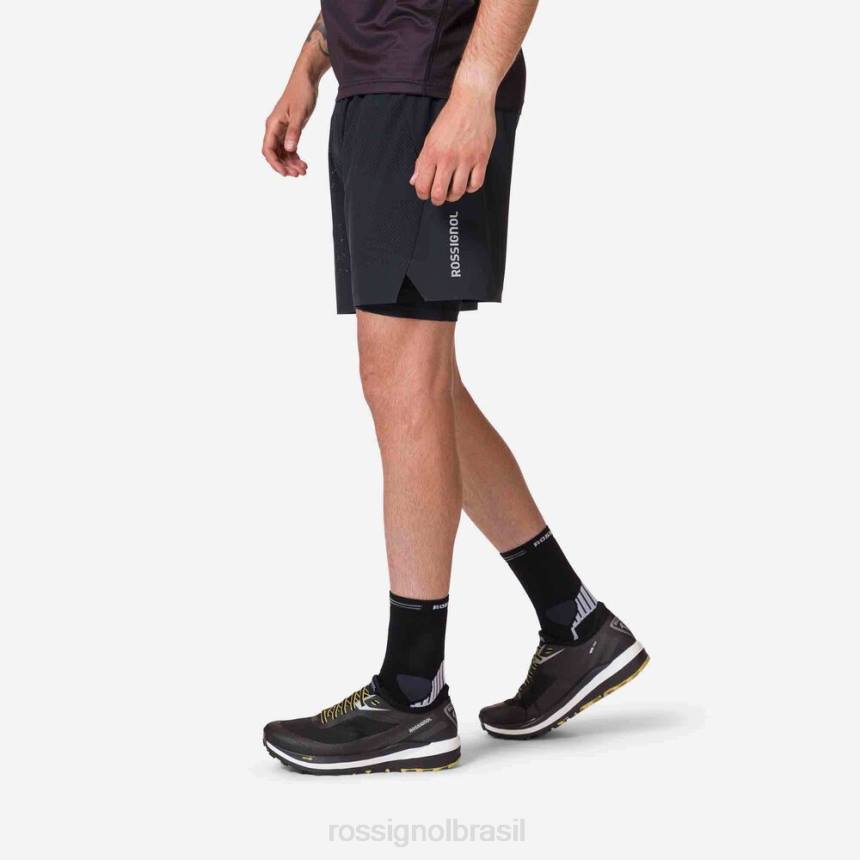 partes inferiores Rossignol shorts de corrida preto homens XP60135