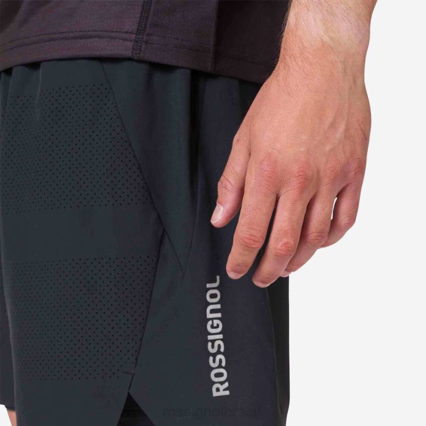 partes inferiores Rossignol shorts de corrida preto homens XP60135