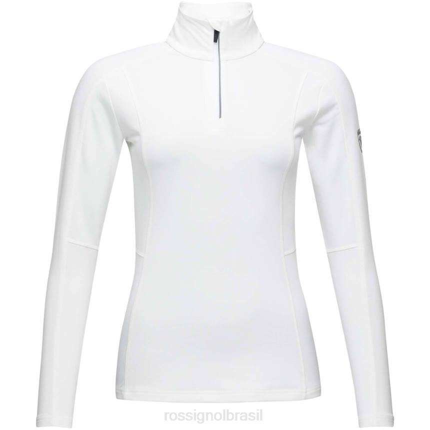 topos Rossignol camada clássica de 1/2 zip branco mulheres XP60982