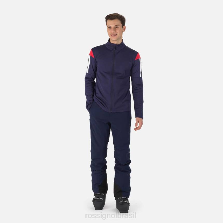 topos Rossignol camada intermediária aérea full-zip azul marinho homens XP60581