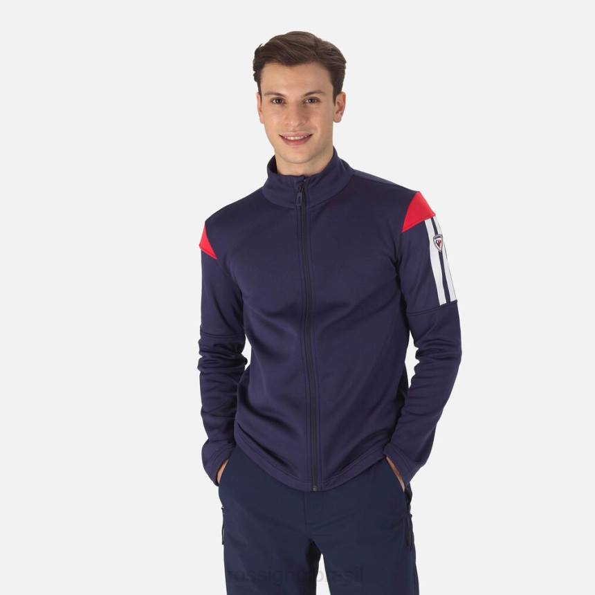 topos Rossignol camada intermediária aérea full-zip azul marinho homens XP60581