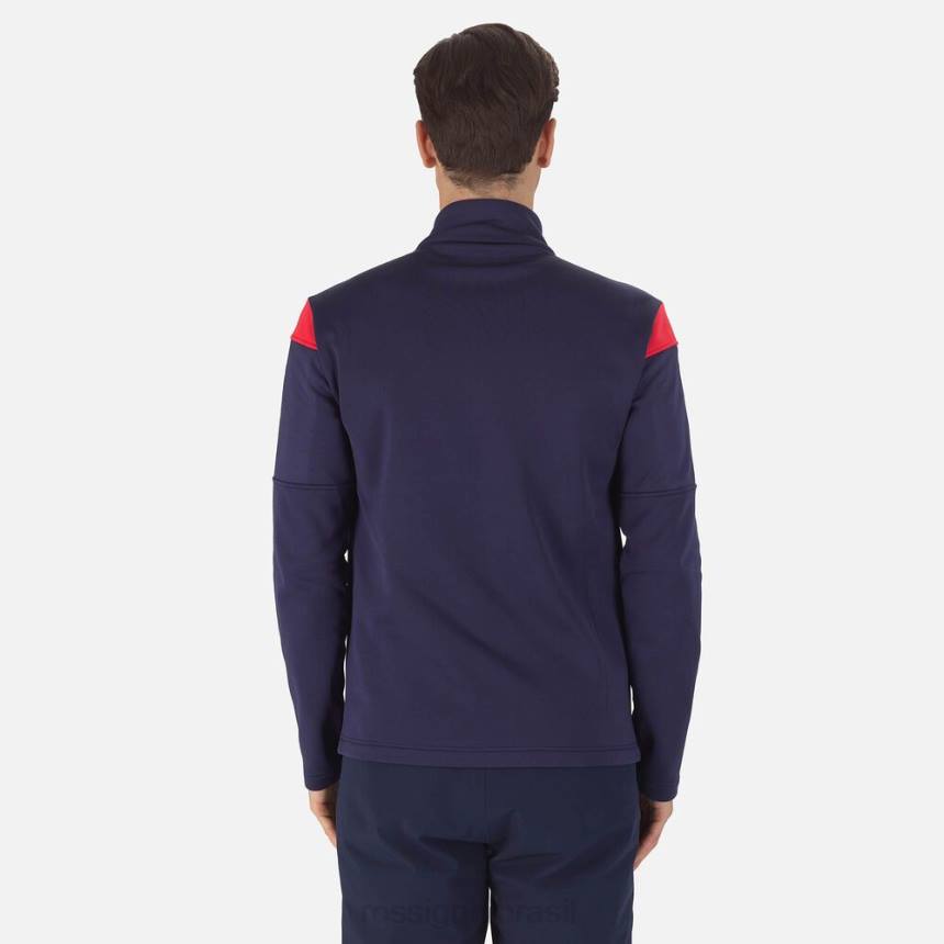 topos Rossignol camada intermediária aérea full-zip azul marinho homens XP60581