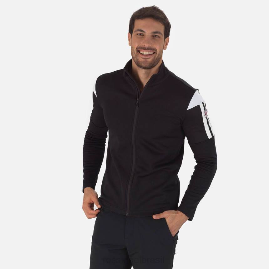 topos Rossignol camada intermediária aérea full-zip preto homens XP60552