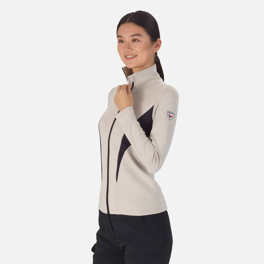 topos Rossignol camada intermediária react merino full-zip pomba selvagem mulheres XP601015