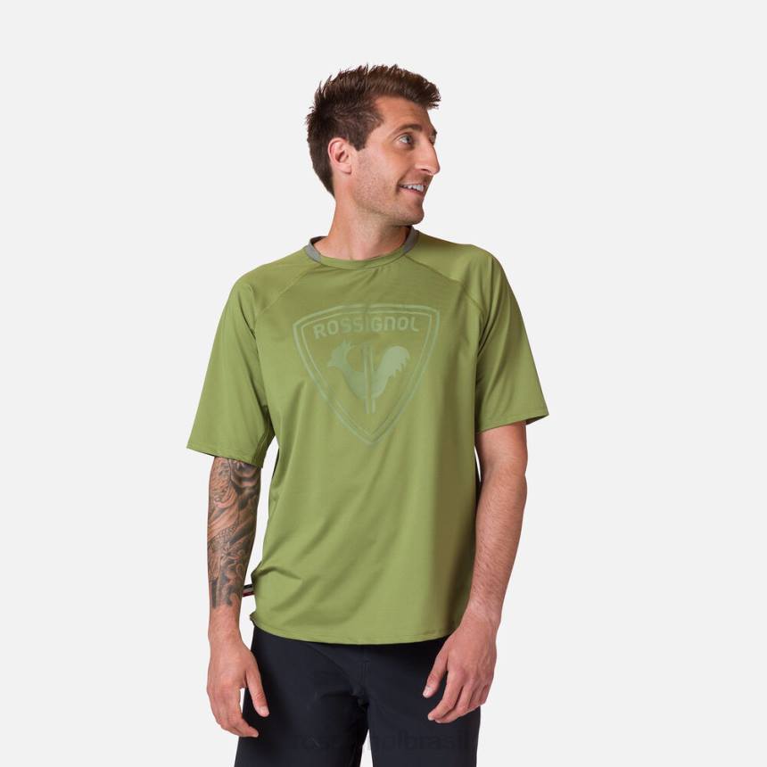 topos Rossignol camisa de manga curta ajuste clássico musgo verde homens XP6028