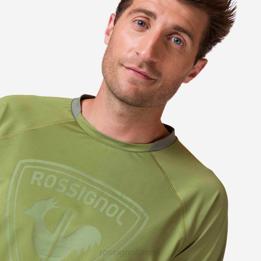 topos Rossignol camisa de manga curta ajuste clássico musgo verde homens XP6028