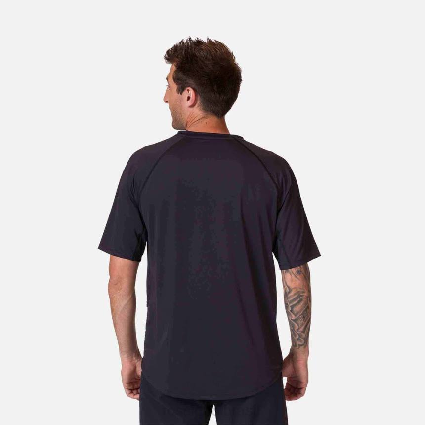 topos Rossignol camisa de manga curta ajuste clássico preto homens XP6026