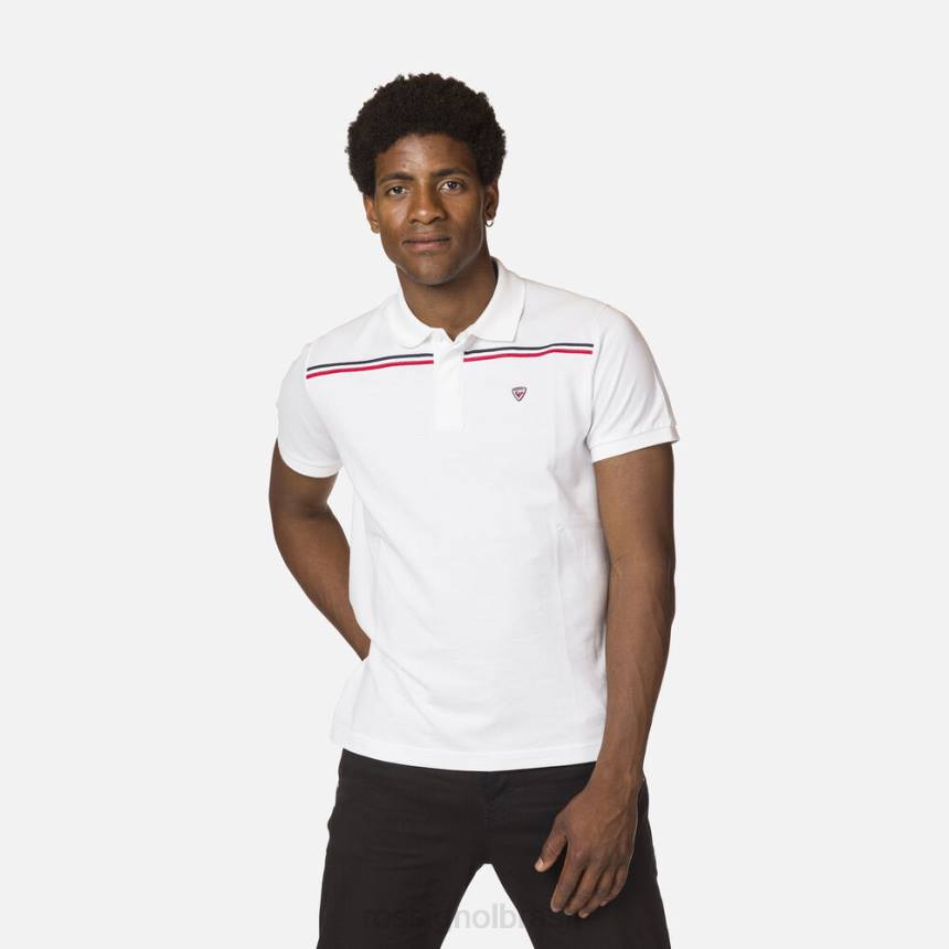 topos Rossignol camisa polo com logo branco homens XP6080