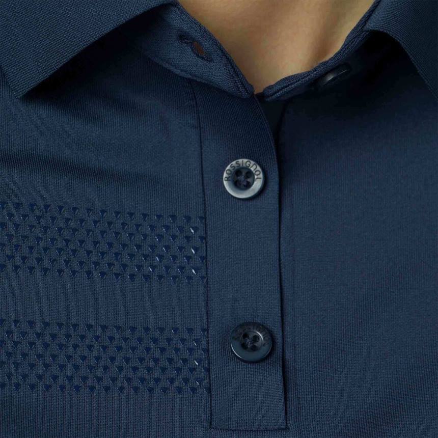 topos Rossignol camisa polo leve e respirável azul marinho mulheres XP60693