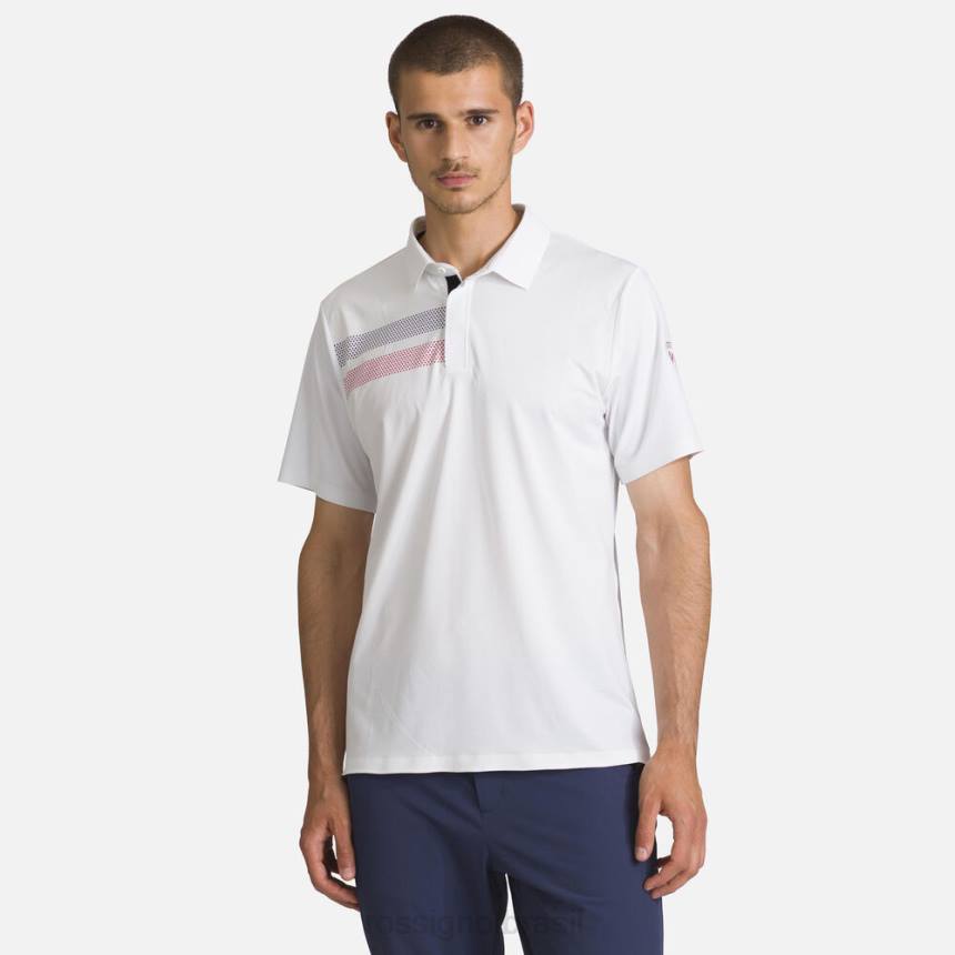 topos Rossignol camisa polo leve e respirável branco homens XP605