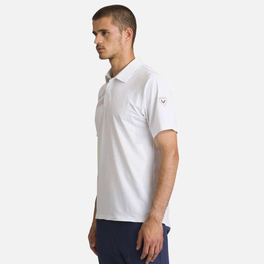 topos Rossignol camisa polo leve e respirável branco homens XP605