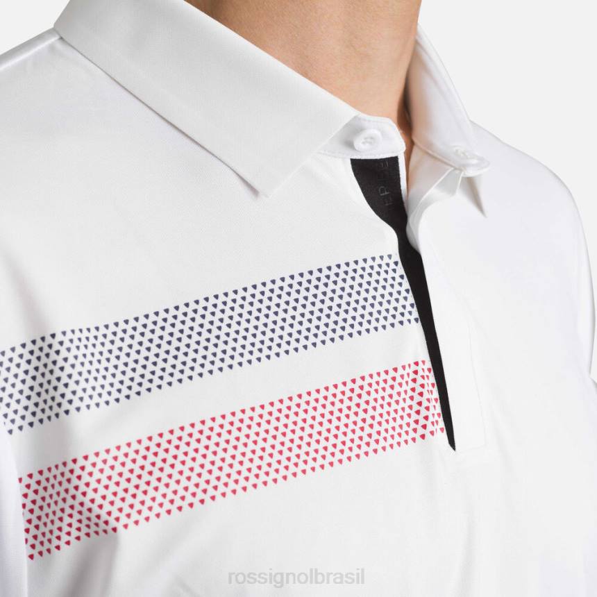 topos Rossignol camisa polo leve e respirável branco homens XP605