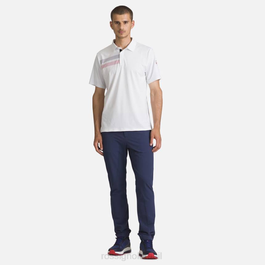 topos Rossignol camisa polo leve e respirável branco homens XP605