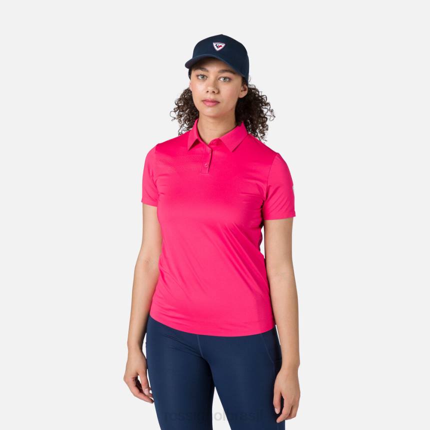 topos Rossignol camisa polo leve e respirável doce rosa mulheres XP60722