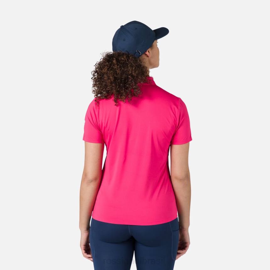 topos Rossignol camisa polo leve e respirável doce rosa mulheres XP60722