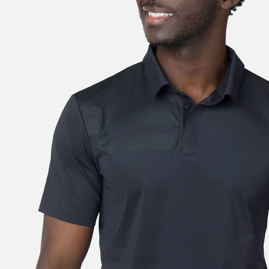 topos Rossignol camisa polo leve e respirável preto homens XP6011