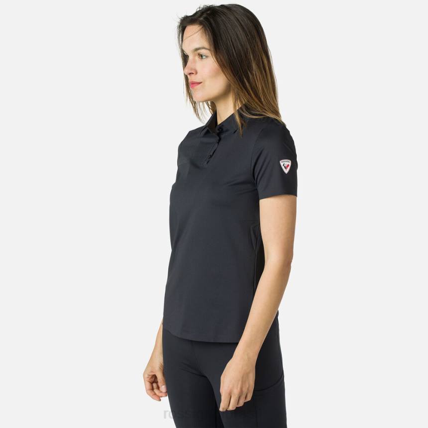 topos Rossignol camisa polo leve e respirável preto mulheres XP60833