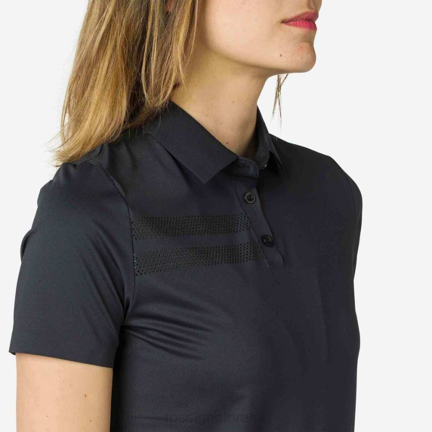 topos Rossignol camisa polo leve e respirável preto mulheres XP60833