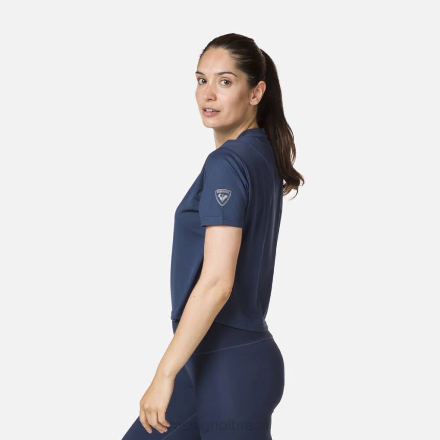 topos Rossignol camiseta ativa azul marinho mulheres XP60906