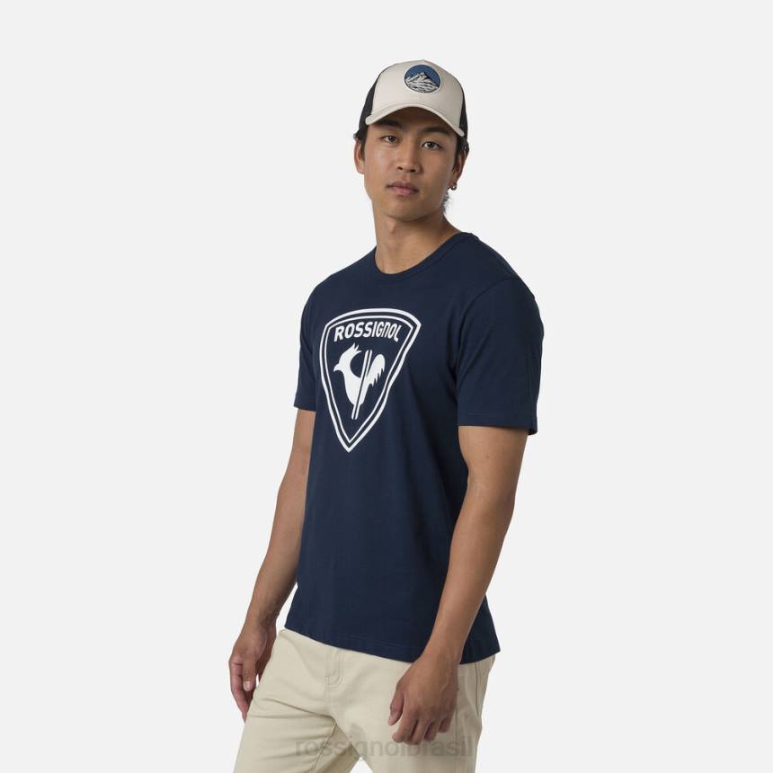 topos Rossignol camiseta com logotipo azul marinho homens XP60291