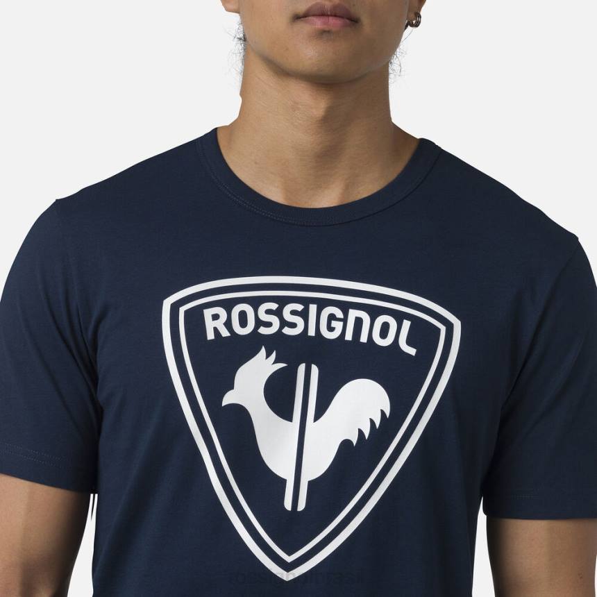 topos Rossignol camiseta com logotipo azul marinho homens XP60291