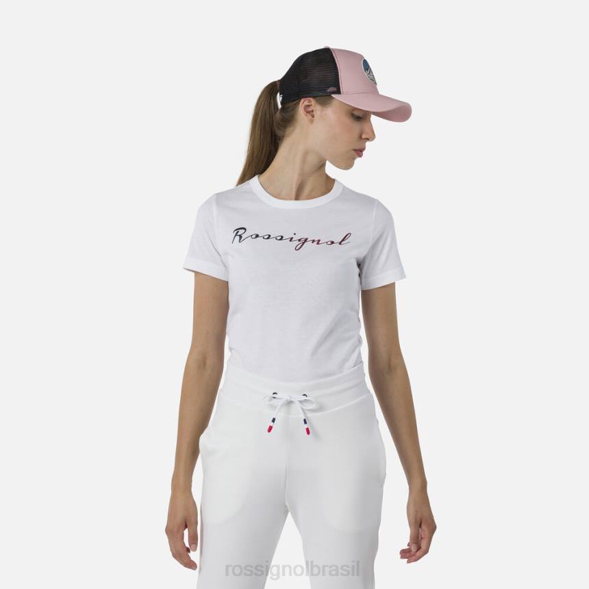 topos Rossignol camiseta com logotipo branco mulheres XP60694