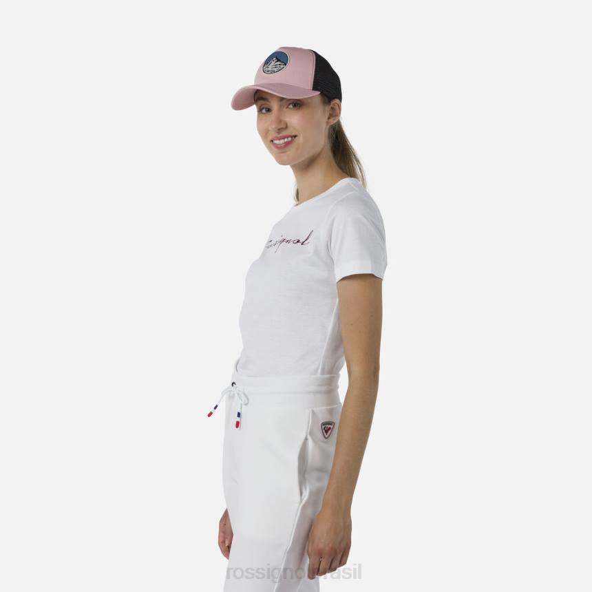 topos Rossignol camiseta com logotipo branco mulheres XP60694