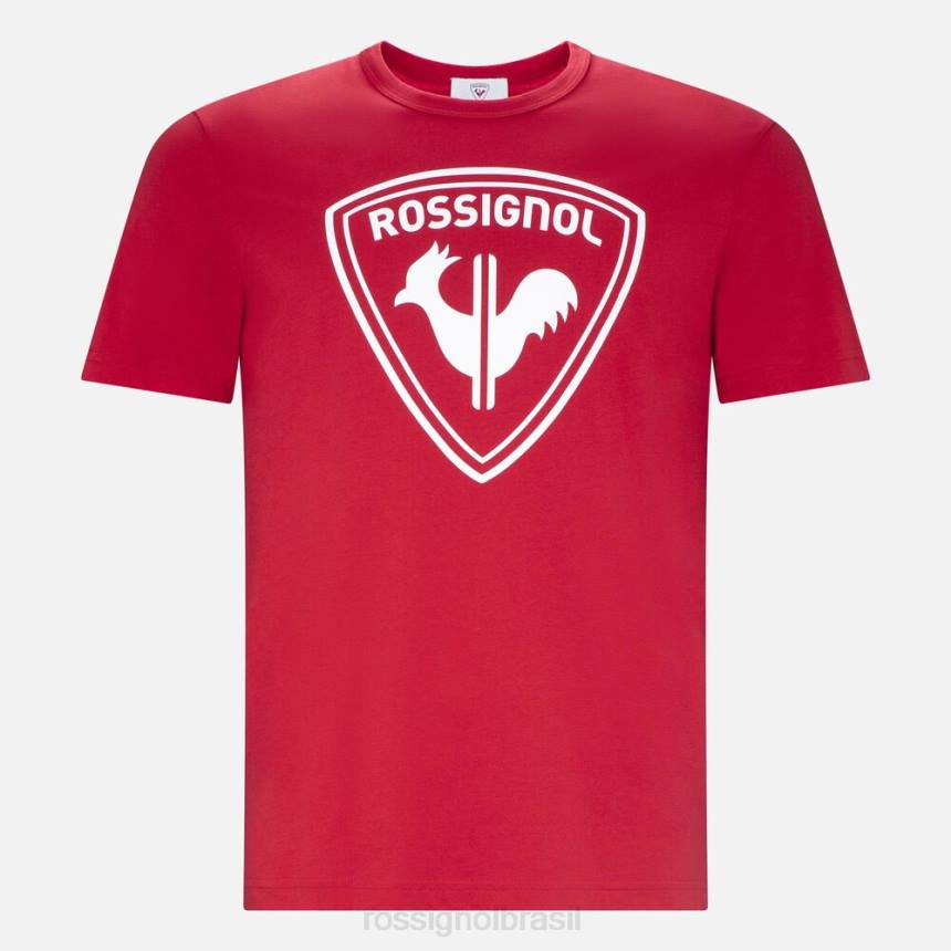 topos Rossignol camiseta com logotipo carmim homens XP60128