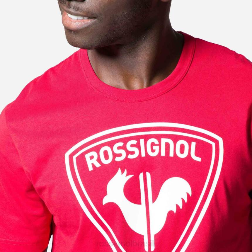 topos Rossignol camiseta com logotipo carmim homens XP60128