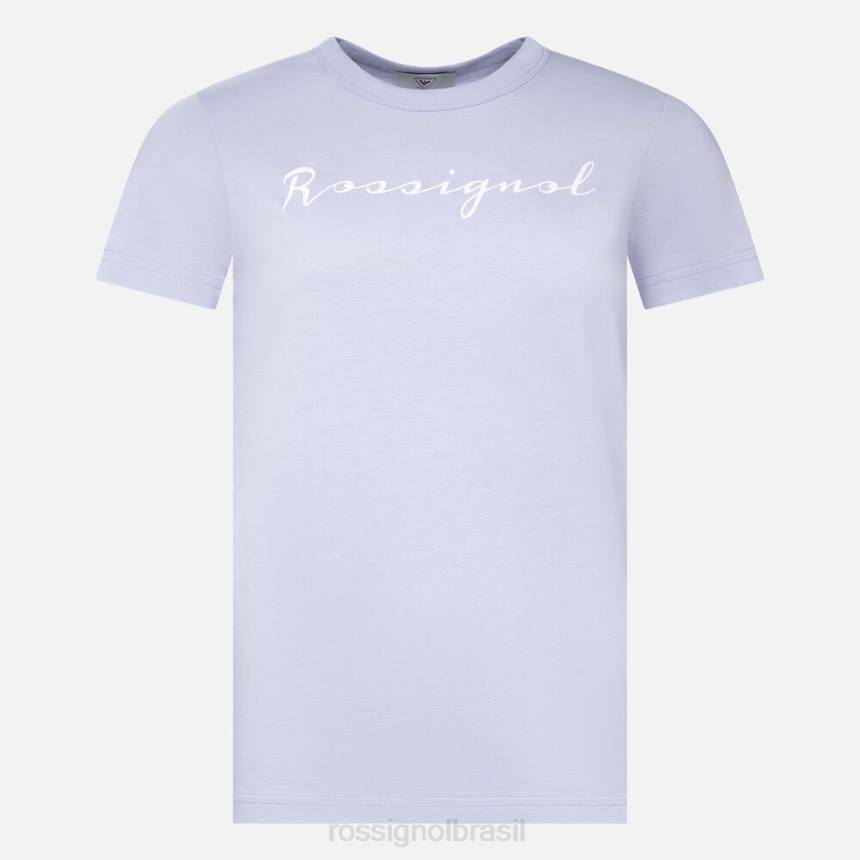 topos Rossignol camiseta com logotipo cinza lavanda mulheres XP60896