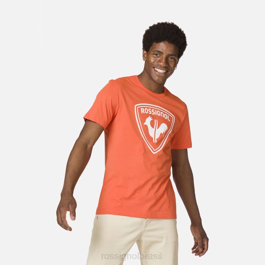 topos Rossignol camiseta com logotipo laranja flamejante homens XP60492