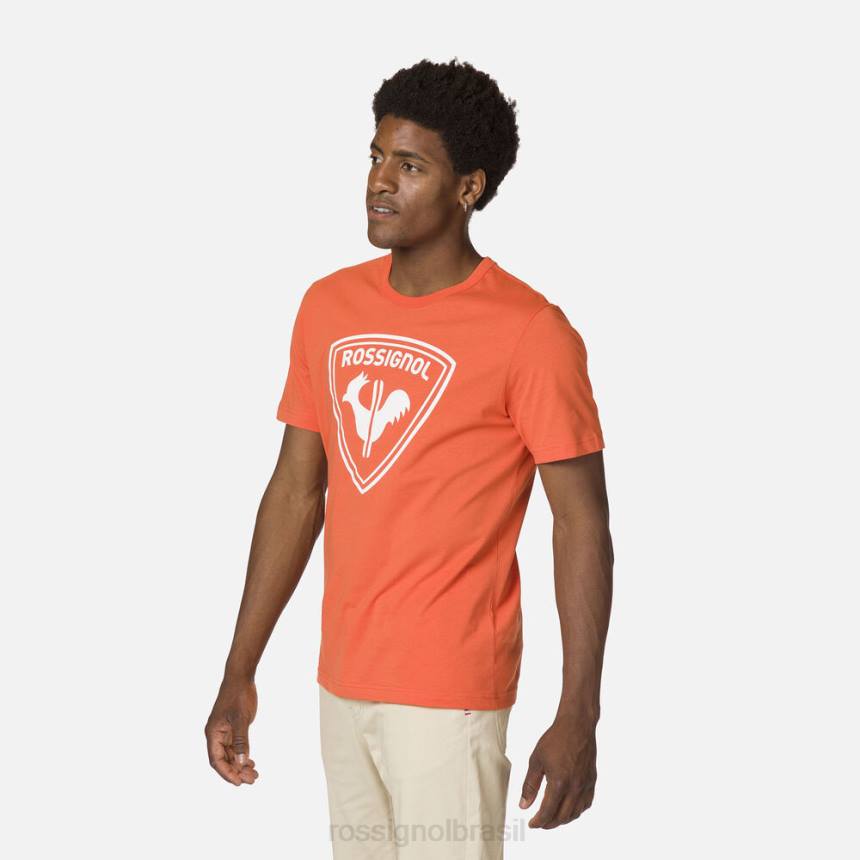 topos Rossignol camiseta com logotipo laranja flamejante homens XP60492