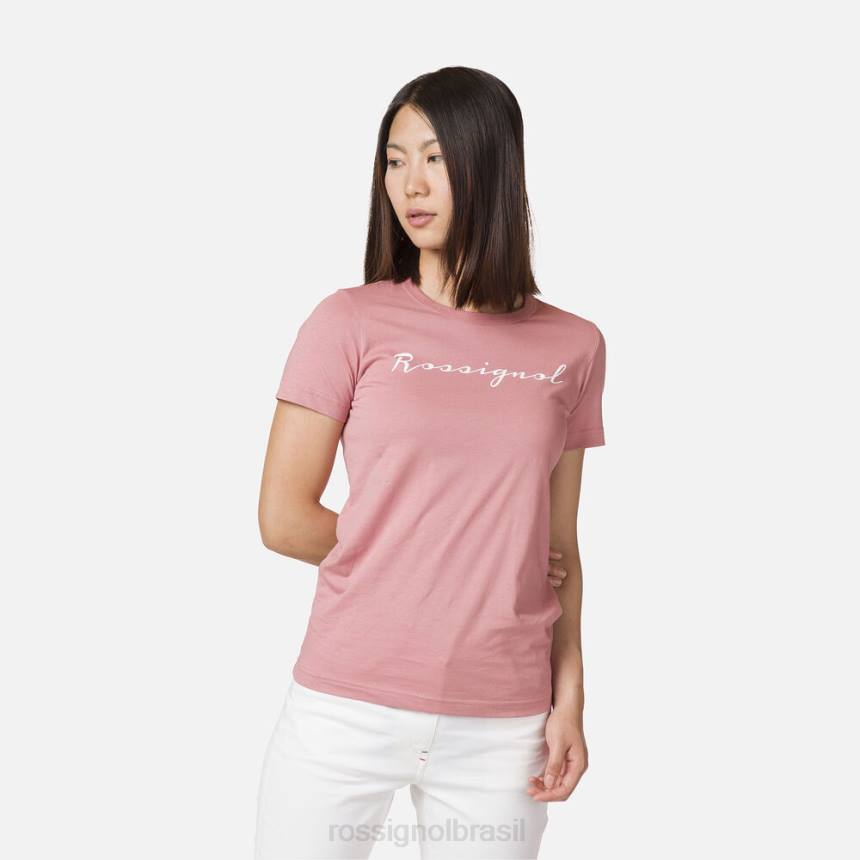 topos Rossignol camiseta com logotipo parede de rosa mulheres XP60696