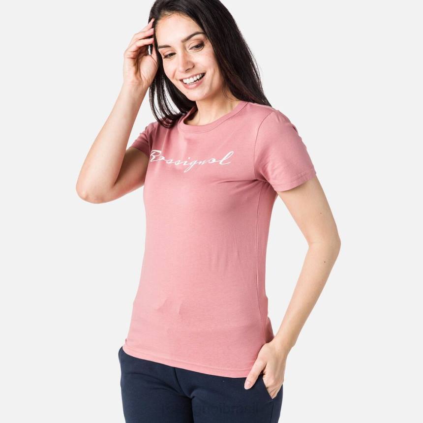 topos Rossignol camiseta com logotipo parede de rosa mulheres XP60696