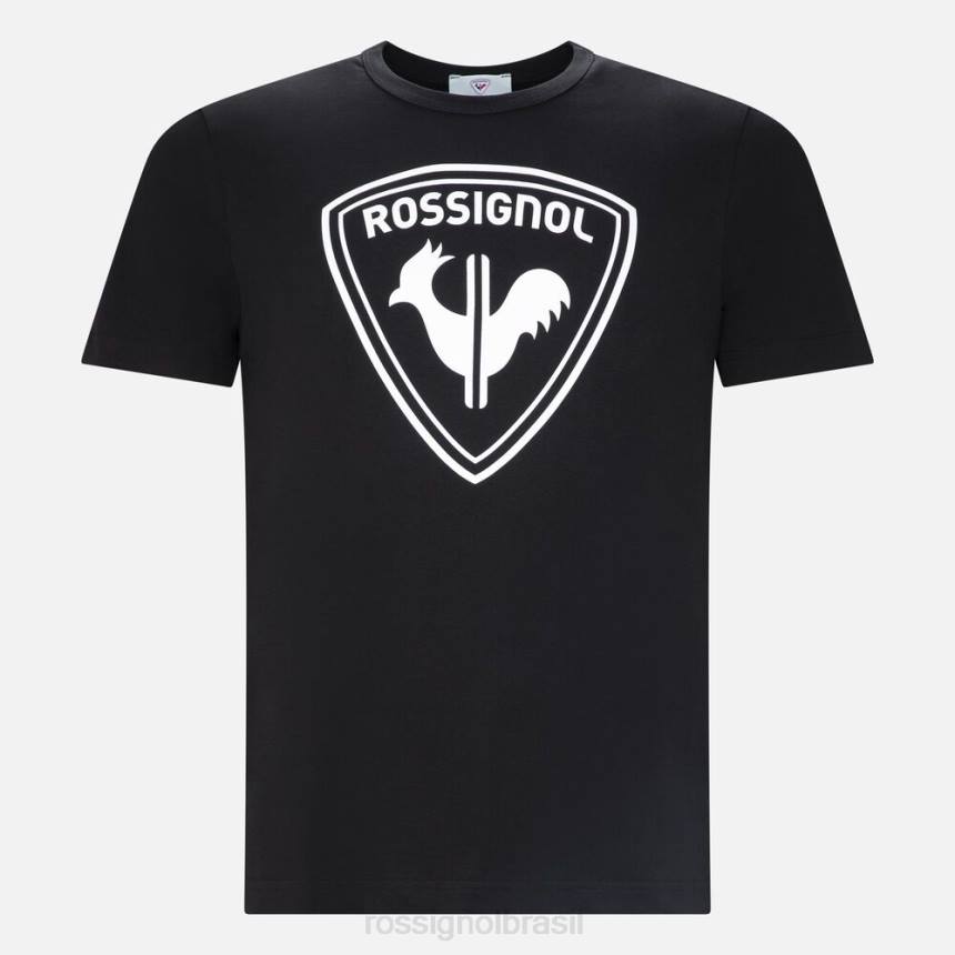 topos Rossignol camiseta com logotipo preto homens XP601