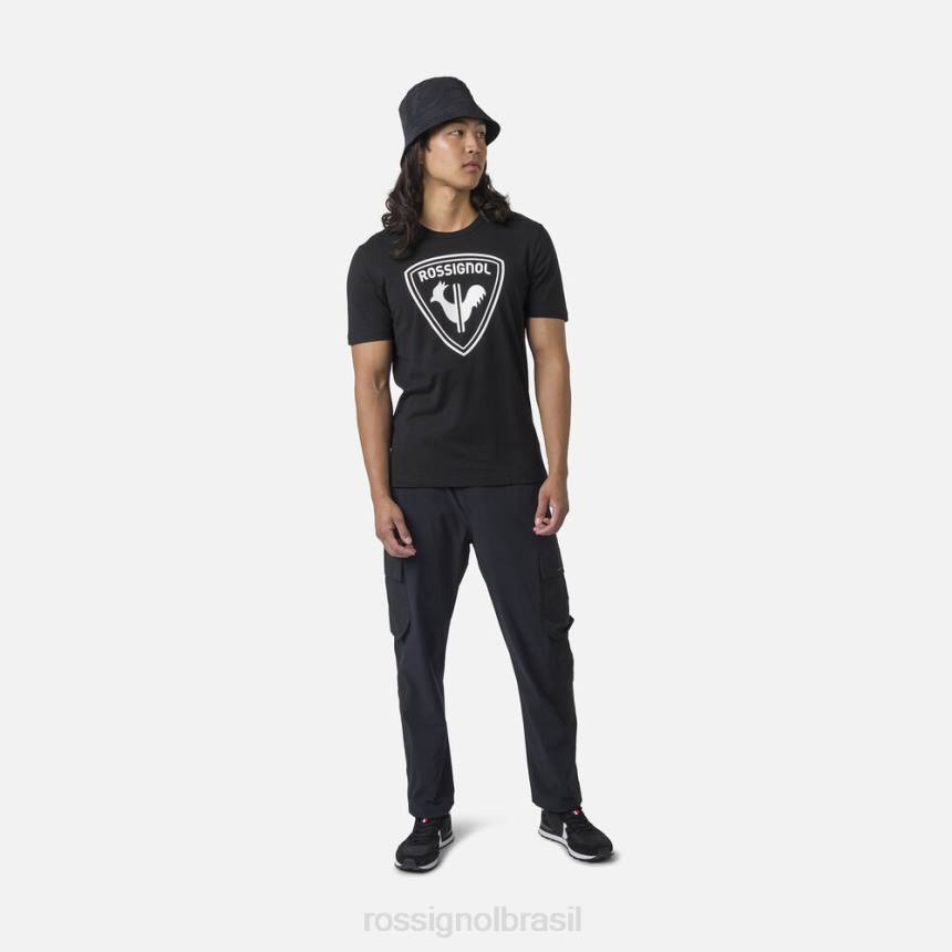 topos Rossignol camiseta com logotipo preto homens XP601