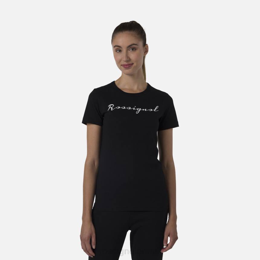 topos Rossignol camiseta com logotipo preto mulheres XP60700