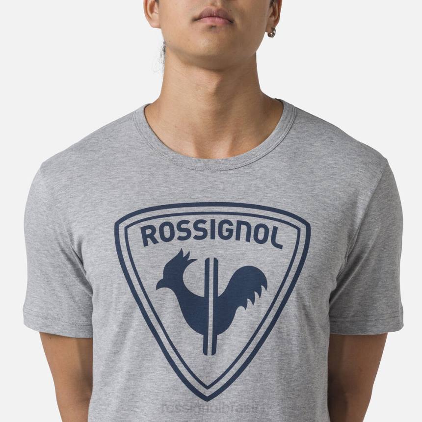 topos Rossignol camiseta com logotipo urze cinza homens XP6083